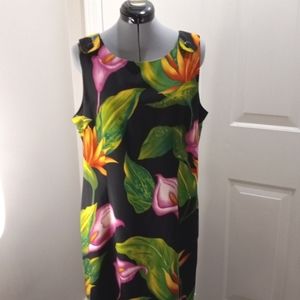 Sag Harbor Sz 16P Tropical Maxi Shift Dress
